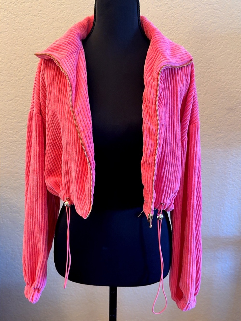bella bliss Pink Corduroy Zip Bomber Jacket - Picture 10 of 10